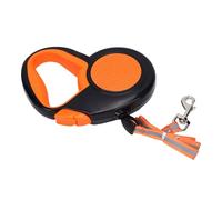Tnfeeon Ergonomic Grip 5 Meter Adjustable Length Ideal for Training Outdoor Walks Up to 20kg Dogs Lead Harness Collars Retractable Dog Leash, Dog Harness (Fluorescent Orange)
