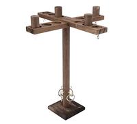 Tnfeeon Fast Paced Hook and Ring Throwing Game with Easy Assemble Wooden Hooks for Beach Party Neighbor's Gathering