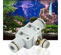 Tnfeeon Fish CO2 Generator Plastic Fine Tuning Valve Regulator for Precise Gas Control with 1/4 Inch Hose Compatibility Ideal for Freshwater Aquarium DIY Enthusiasts Promotes