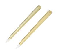 Tnfeeon Flameless Taper Candles, LED, Battery Powered, Soft Yellow Light, for Weddings, Home, Decorations (All Sprayed Gold)