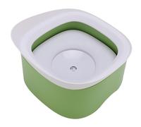Tnfeeon Floating Design, Spill Proof Dog Water Bowl, Elevated Non Splash Pet Drinking Dish with Dust Cover for Wet Mouth Prevention Indoor Outdoor Travel Kennel Vehicle Carried (Green)