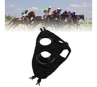 Tnfeeon Fly Mask Smooth, Stretchy Material Mesh Around The Eyes and Ears Allows for Clear Vision and Keeps Fly Away for Enhanced Performance (Black)