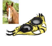 Tnfeeon Fly Mask Smooth, Stretchy Material Mesh Around The Eyes and Ears Allows for Clear Vision and Keeps Fly Away for Horse Racing Training Outdoor Use in Dusty Windy Weather