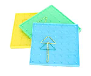 Tnfeeon Geoboard Array Block Double Sided Math Manipulative for Young Learners Enhances Fine Motor Skills Creativity Through Geometric Puzzles Transforms Abstract Concepts Into Tangible