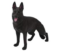 Tnfeeon German Shepherd Dog Plush Toy Realistic PVC Stuffed Animal Model for Collectors and Enthusiasts Detailed Sculpture Adds Warmth to Home Decor Easy Wipe Maintenance (884)