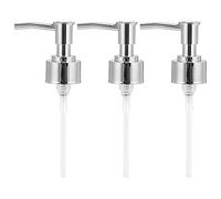 Tnfeeon Gold Soap Pump for Shampoo and Conditioner Bottle with Easy-to-Use ABS Material, 360-Degree Turning Nozzle for Bathroom Essentials (Silver)