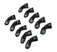 Tnfeeon Golf Club Headcover Set Non Slip Soft Fabric 10PCS Lightweight for Driver Fairway Woods Hybrids Travel Protection Men Women Golfers Practice Rounds Golf Trips Storage (Black)