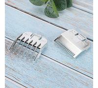Tnfeeon Hair Clipper Comb Hair Trimmer Comb Cutting Professional Limit 2PCS Polymer Material for WetDry with Round Angle Design GoldSilver Color (Silver caliper 1.5MM+4.5MM)