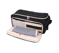 Tnfeeon Hair Tools Travel Bag, Heat Proof Mat Surfaces from Hot Tools, Convertible Divider Creates Two Sections for, 6 Elastic Bands and Pockets Organize Accessories, 14.