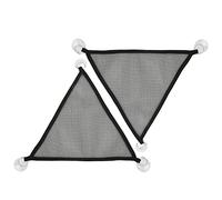 Tnfeeon Hammock for Reptiles, Triangular Soft Mesh with Suction Cup Hanging for Aquariums & Windows, Climbing & Resting Accessory for Bearded Dragons, Geckos, and Lizards (M)