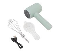 Tnfeeon Hand Mixer with Low Noise Engine Stainless Steel RN -USB -USB Rechargability for Baking Cake Mousse Cream, Handheld Cake Mixer for Beginners (Pale Blue)