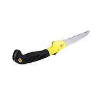 Tnfeeon Hand Pruning Saw 15.75in Folding Vane/Wing 65 Manganese Steel for Fruit Tree Cutting, Non Slip Rubber Grip for Gardening Camping Trimming (Yellow)