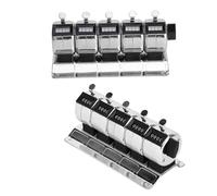 Tnfeeon Handheld 4 Digit Mechanical Counter, Stainless Steel Clicker, Easy Read Numbers, Manual Reset, for Airport Counting and Factory Statistics