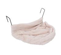 Tnfeeon Hanging Cat Hammock Cozy Plush for Small Pets - Space-Saving Cat Bed with Soft Fabric, Ideal for Indoor Seeking a Comfortable Retreat (Beige)