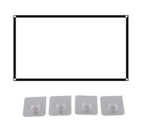 Tnfeeon HD Projector Screen Foldable 16:9 Aspect Ratio Polyester Portable Home Theater Outdoor Movie Crisp Image No Wrinkle Multiple Sizes for Indoor Outdoor Use (60 inches)