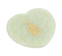 Tnfeeon Heart Shaped Crystal Stone, Polished Pocket Worry Stone for Mindfulness Practice, Relaxation and Meditation, Portable Palm Crystal for Office Desk Home Decor and Travel