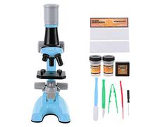 Tnfeeon High Power Biological Microscope, Plastic Educational Microscope with 40X to 1200X Magnification for Students and Home Lab Learning (Blue)