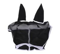 Tnfeeon Horse Fly Mask with Ears Ventilated Comfort Stretchy Polyethylene Fiber Detachable Protective Mesh Horse Face Cover for Summer Equestrian Supplies (M)