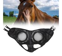 Tnfeeon Horse Racing Goggles, Eye Cover with Detachable Half Cover for Sand Protection,Blinkers for Horses Blinders,Fly Control,Mask Blinder Attached