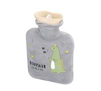 Tnfeeon Hot Water Bottle, Thickened Leak Proof PVC Bag for Warm Compress, 500ml Capacity for Pain Relief at Home or On-The-Go (Grey)