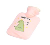 Tnfeeon Hot Water Bottle, Thickened Leak Proof PVC Bag for Warm Compress, 500ml Capacity for Pain Relief at Home or On-The-Go (Pink)