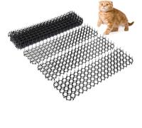 Tnfeeon Humane Cat Deterrent Mat 13 X 49CM Anti Digging Scat Strip for Garden Balcony Flower Pots Pet Barrier Stop Cats From Digging Outdoor Animal Mat (Black)