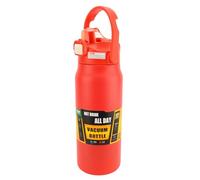Tnfeeon Insulated Water Bottle 1500ml Double Wall Vacuum Thermal Flask Keeps Cold 24 Hours Hot 12 Hours Wide Mouth Straw Lid Handle 50 Ounce Capacity for Gym Hiking Camping Outdoor (Red)