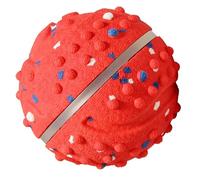 Tnfeeon Interactive Dog Ball Toy, Micro Bubble Automatic Rolling Pet Ball 8cm with Flashing Lights, 2 Play Modes and USB C Rechargeable Design for Small Medium Dogs Indoor Outdoor (Red)