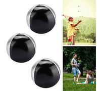 Tnfeeon Juggling Ball, Silver Black PU Leather, 3PCS Set for Beginners and Circus Training, Portable Performance Props, 2.48 Inch Diameter, 120g Each
