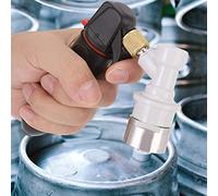 Tnfeeon Keg Charger Kit Metal Portable Beer Keg Pressurizer with Carbonation Cap 13.7 X 5.7cm Lightweight Handheld Design Easy Install for Home Brewing Beer and Soda Drinks (Black)