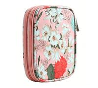 Tnfeeon Knitting Needle Organizer, 7.1x5.5x1.6in 600D Oxford (Pinkish