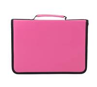 Tnfeeon Large Capacity Pencil Case, PU Leather Organizer, 150 Slots for Art Supplies, Good for Students and Artists (Rose Red)