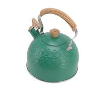 Tnfeeon Large Capacity Whistling Kettle for Easy Pouring at Office, 2.5L Stovetop Teapot in Green Stainless Steel