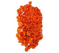 Tnfeeon Livestock Ear Plastic Animal ID System with Applicator Tool 100 Sets for Cattle Goat Sheep Farm Management Bright Orange Visibility Swift Tagging Process Ranch Operations (Orange Ear tag