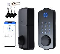 Tnfeeon Lock Fingerprint Door Lock with Touchscreen Keypad Multiple Unlocking Methods Via App Fingerprint Password Keys Fits 1.5 to 1.9 Inch Doors for Apartment Home Users Battery (No Handle Lever