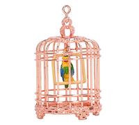 Tnfeeon Metal Dollhouse Birdcage Miniature Bird Cage Intricate Design for Enhanced Beauty Perfect 2.2 X 1.4 X 1.4 Inches Size Ideal /12 Scale Collectors Photography Props Versatile (Rose Gold)