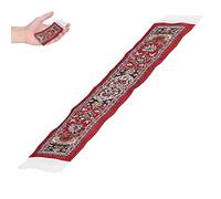 Tnfeeon Miniature Floral Carpet, Silk Thread Woven Vintage Design 9.3 X 1.9 Inches 1:12 Scale Dollhouse Enthusiasts Interior Decor Adds Soft Feel Vibrant Colors Perfect for Traditional (Admiration)