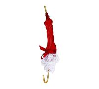 Tnfeeon Miniature Parasol Umbrella, Lace Fabric Alloy Frame Ready to Place 3.35 Inch 1:12 Scale for Dollhouse Decor Photography Collectors Scene Styling With Stable Open Shape Versatile (Brown Red)