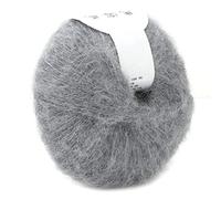 Tnfeeon Mohair Knit Soft Angora Long Wool Yarn Hot With a Crochet Popular for DIY Weave(light grey)