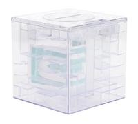 Tnfeeon Money Maze Puzzle Bank, Logic Development Tool Enhances Problem Solving Skills Tilting Challenge for Young Learners 3.5 Inch Saving Box Gift Idea (White)