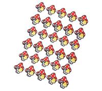 Tnfeeon Mushroom Patches, Iron On Fabric Repair Applique Easy No Sew Application 30 Pieces for Clothing Jeans Jackets Hats Shoes Backpacks Versatile Style Enhancement in Various Settings