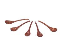 Tnfeeon Nanmu Long Handle Soup Spoon Set, 20.5cm, Scratch-Free