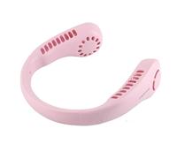 Tnfeeon Neck Fan, Multifunctional Bladeless USB Rechargeable Small Neck Fan for Outdoor Shopping and Traveling Lightweight Portable with 3 Levels of Low Noise (Pink)