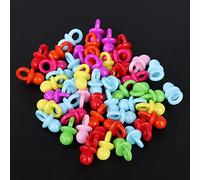 Tnfeeon Newborn Baby Pacifiers, Acrylic Material, Cute Table Scatter Decoration, 50pcs Mixed Color for Baby Shower Party (Multi Color)