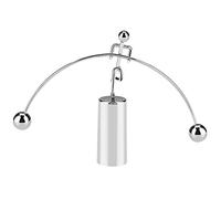 Tnfeeon Newtons Cradle Physics Desk Ornament Demonstrates Momentum Transfer and Pendulum Motion with Stainless Steel Frame Compact 7 Inch Size for Office Home Study Relaxing Rhythmic