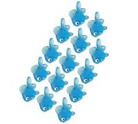 Tnfeeon Ornaments Rubber Goldfish Figurines for Carnival Game School Project Decorations Lifelike Fish 14pcs Fake Goldfish Toy 0.98in Soft Tpr Soft Tpr Rubber Figurines for (Blue)