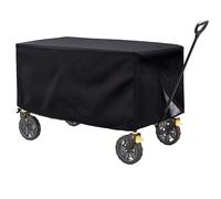 Tnfeeon Outdoor Folding Wagon Cover, 210D Oxford Cloth Waterproof Garden Wagon Cart Cover, Heavy Duty Dustproof, Black, 137 * 56 * 61cm