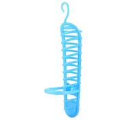 Tnfeeon Pet Bird Feeder Perch Stand Holder Basket Plastic Food Fruit Feeding r for Bird (blue)