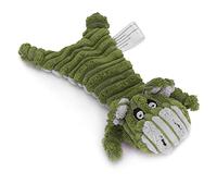 Tnfeeon Pet Vocal Toy for Health Interactive Training Lightweight Corduroy Plush Dog and Cat Teething Aid with Giggle Sound 3.6 Ounce 9.1 X 5.9 Inch Playtime (Green)