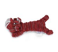 Tnfeeon Pet Vocal Toy for Health Interactive Training Lightweight Corduroy Plush Dog and Cat Teething Aid with Giggle Sound 3.6 Ounce 9.1 X 5.9 Inch Playtime (Red)